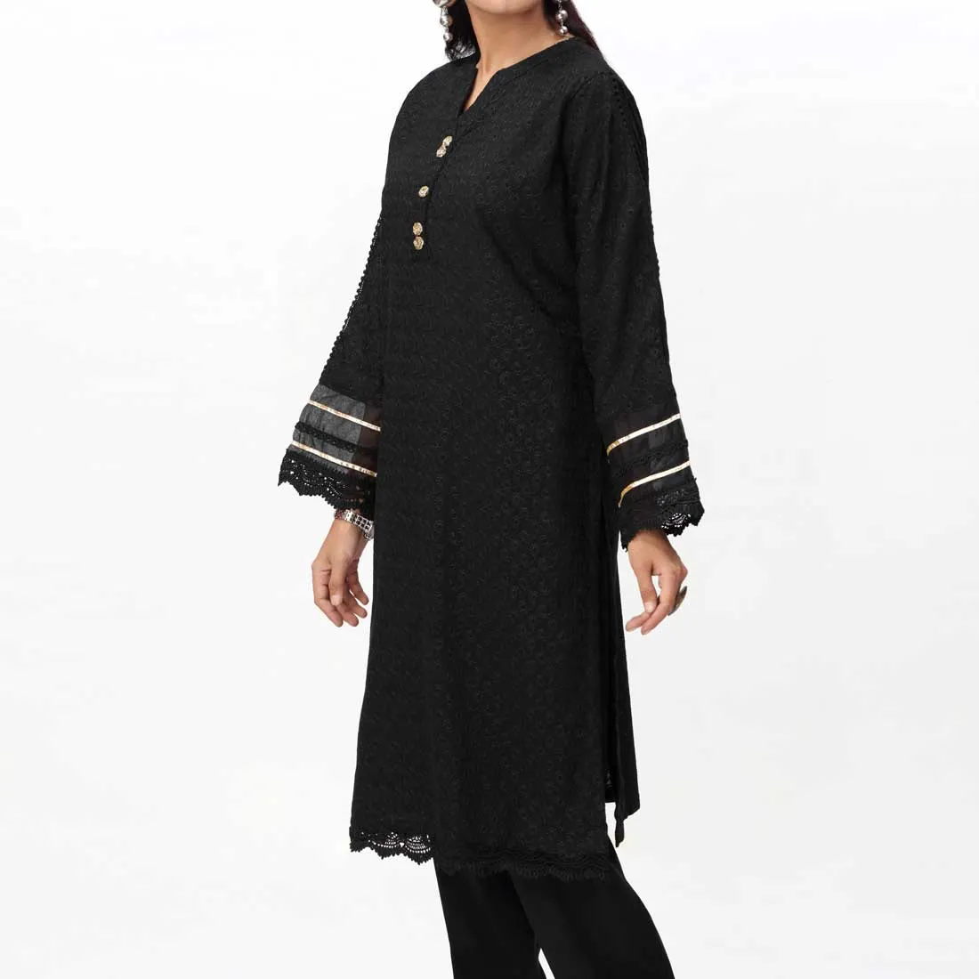 1PC- Embroidered ChikanKari Shirt PS4074