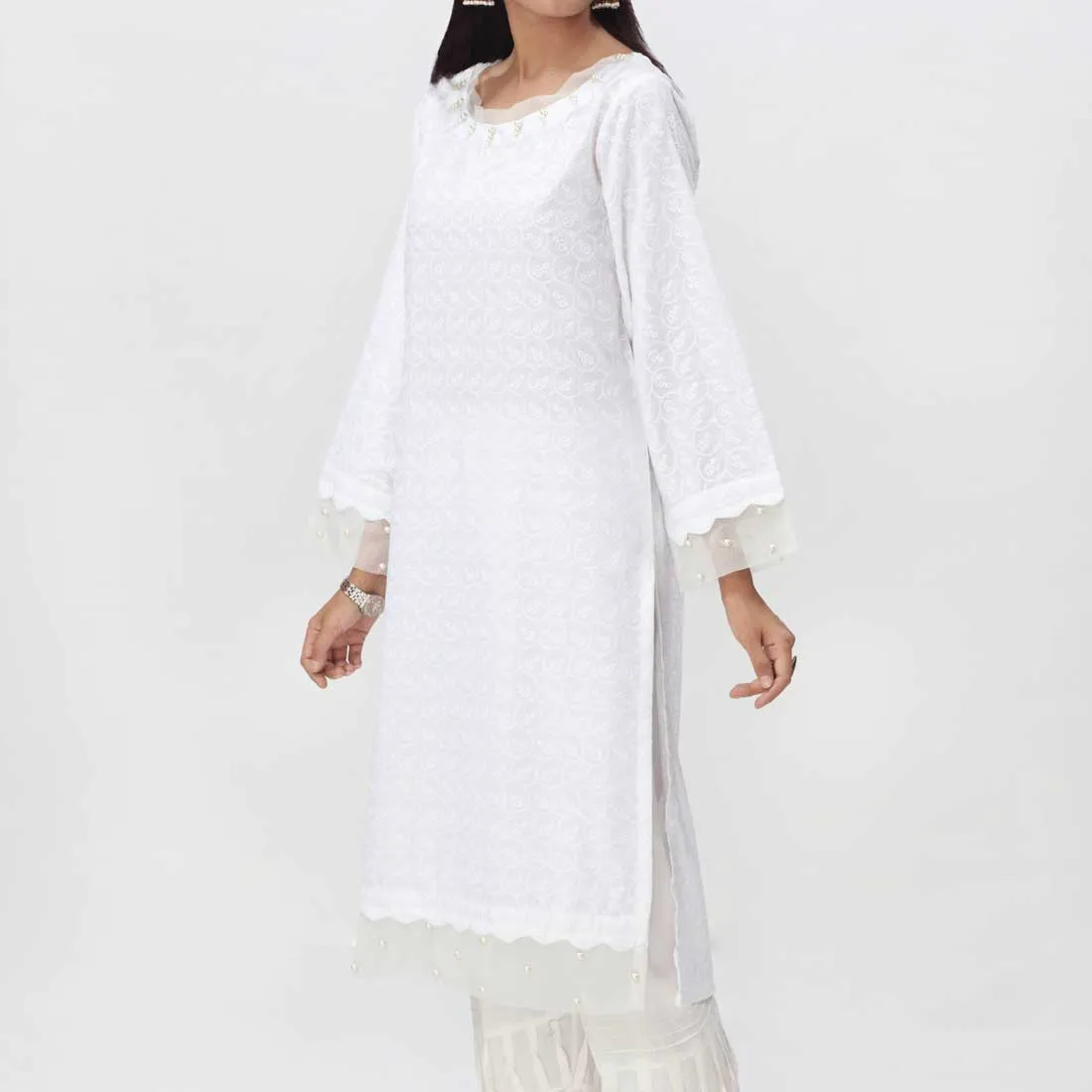 1PC- Embroidered ChikanKari Shirt PS4080