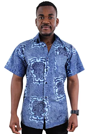 Abu African Print Short Sleeve Men's Shirt