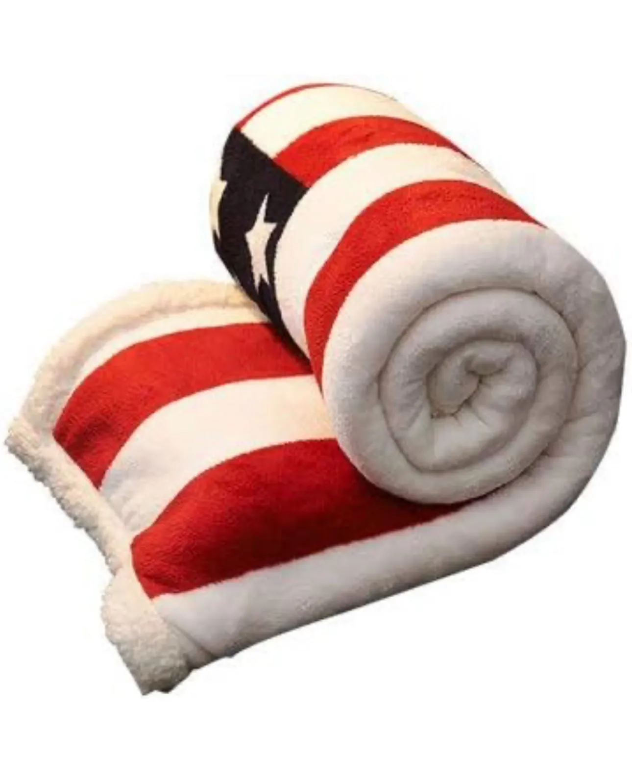 AD "Cozy" Patriotic American Flag Flannel Blanket