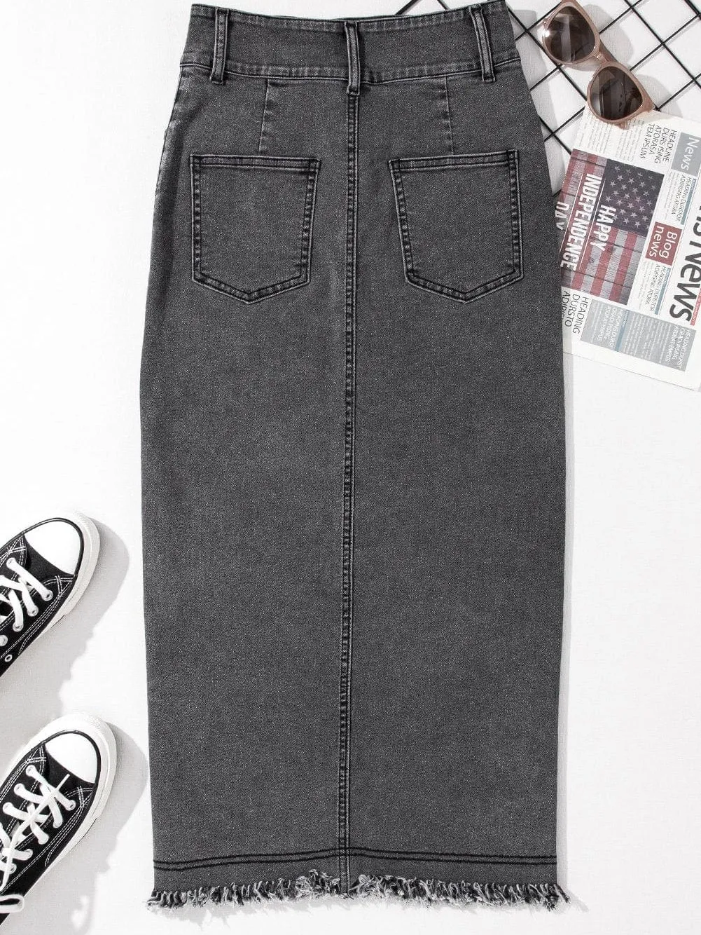 Affordable Denim Skirt with Pockets