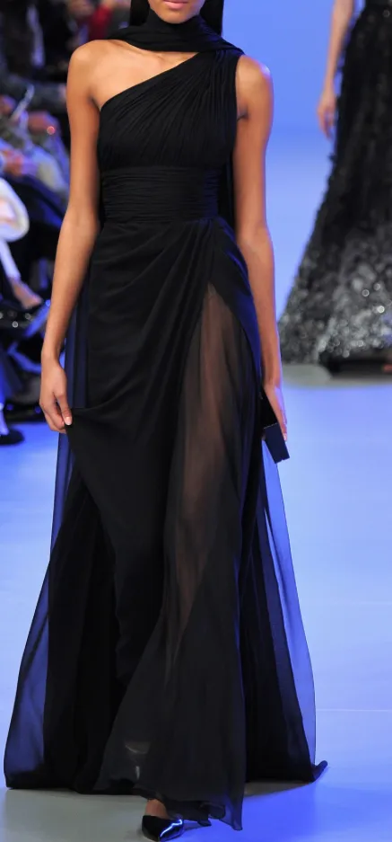 Black Silk Chiffon