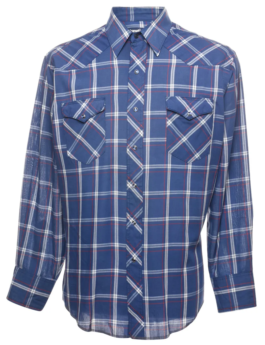 Blue & Red Wrangler Checked Shirt - L