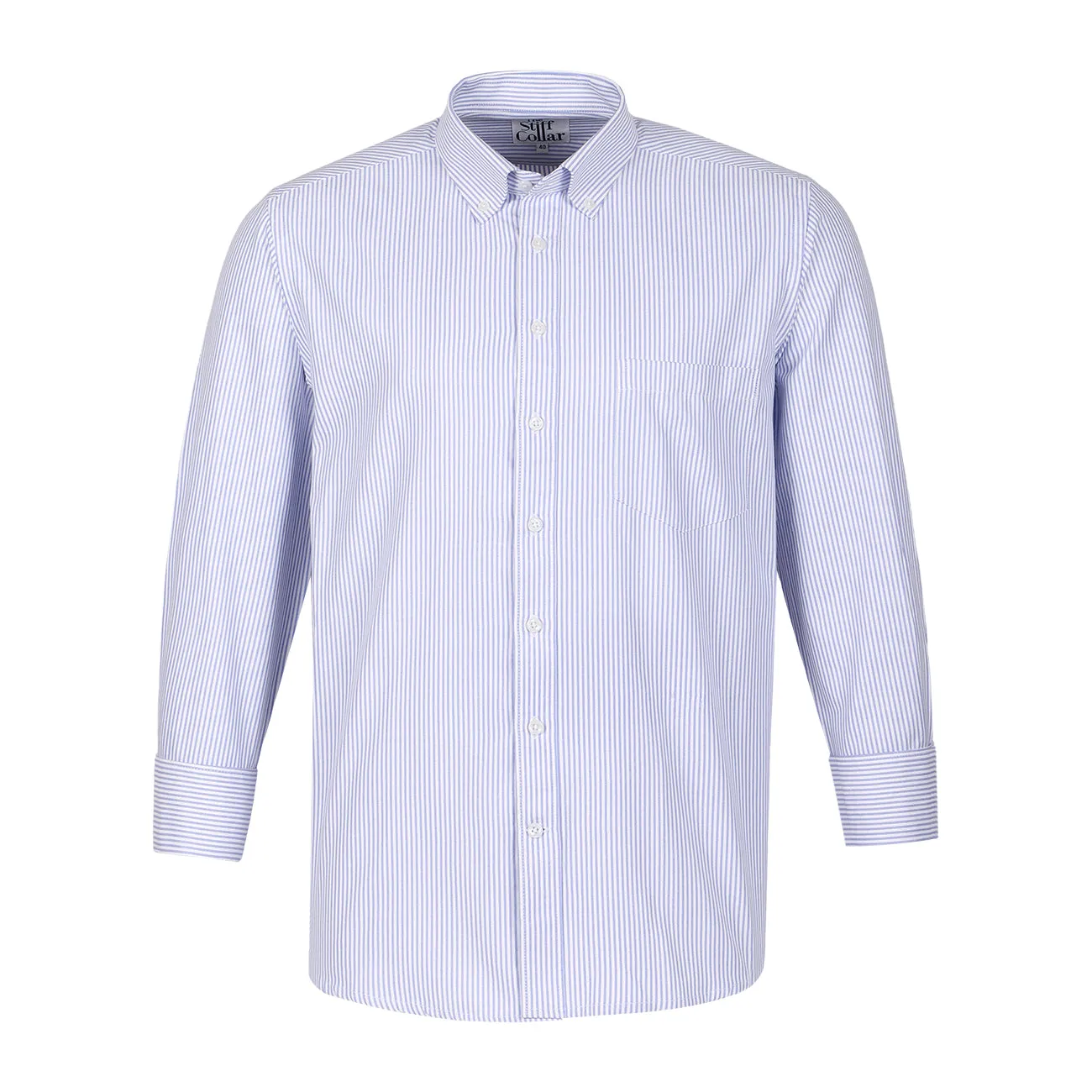 Blue Candy Oxford Stripes Button Down Cotton Shirt