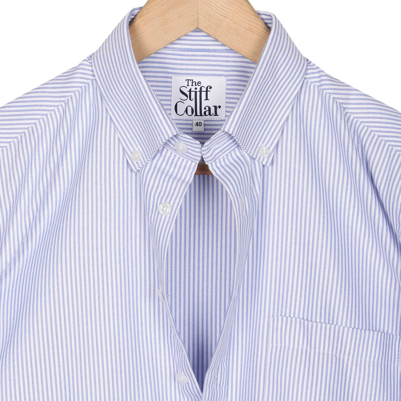 Blue Candy Oxford Stripes Button Down Cotton Shirt