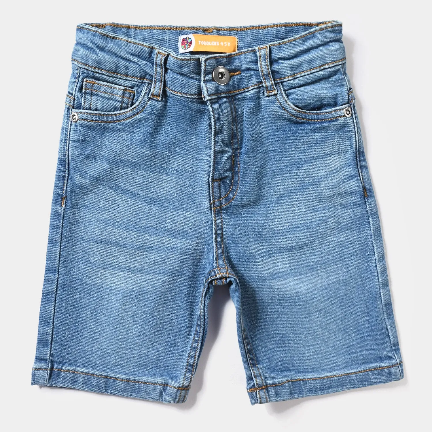 Boys Denim Stretch Short Basic-LT.Blue