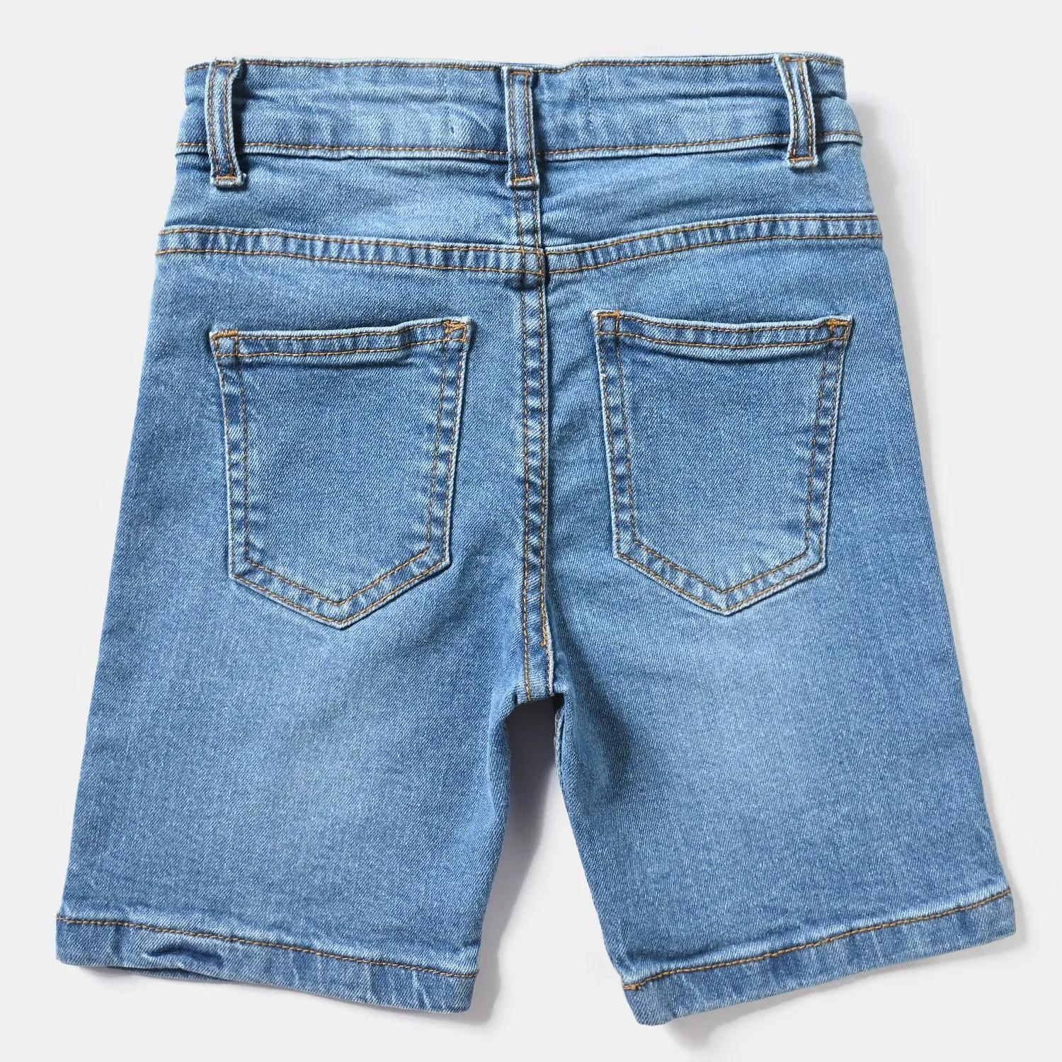 Boys Denim Stretch Short Basic-LT.Blue