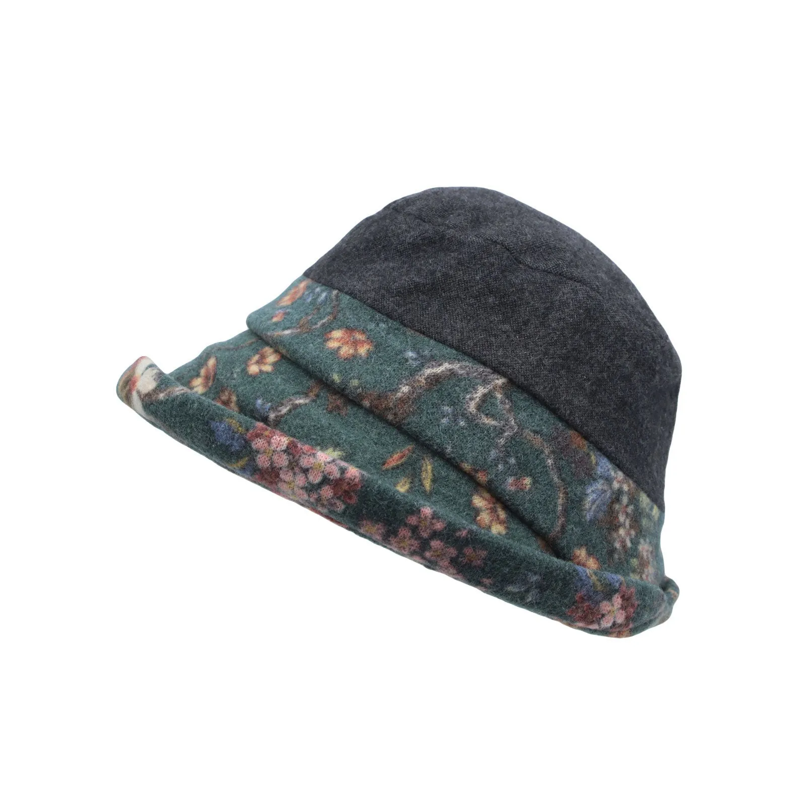 Bucket Hat Packable Floral Round Women Lady Simple Cap SLB1378