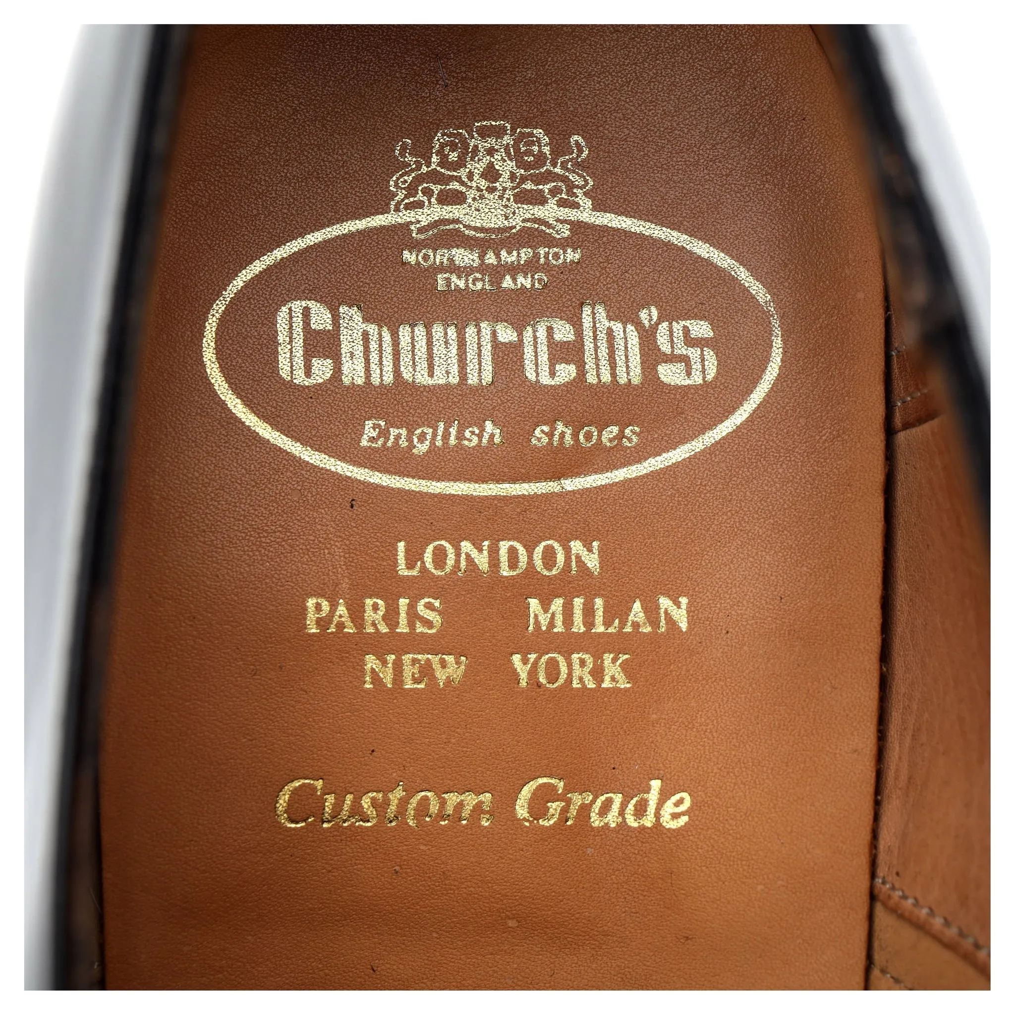 'Consul' Black Leather Oxford UK 8.5 F