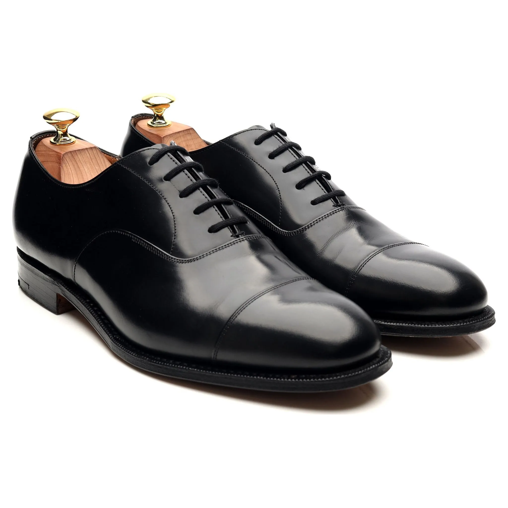 'Consul' Black Leather Oxford UK 8.5 F