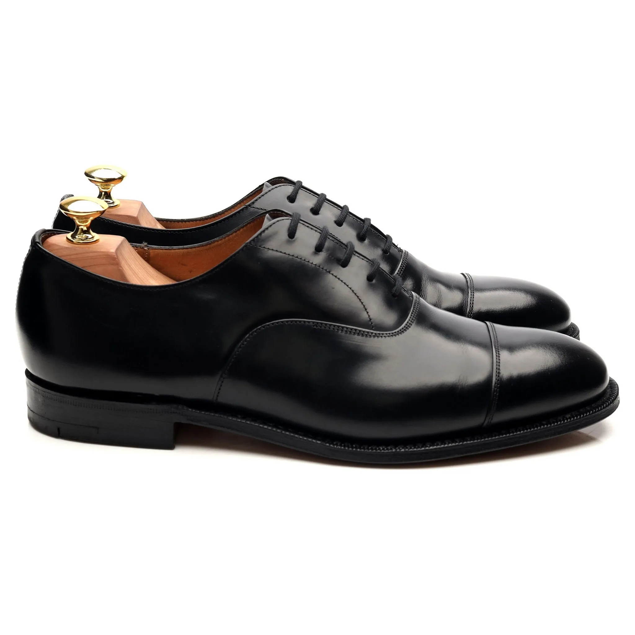 'Consul' Black Leather Oxford UK 8.5 F