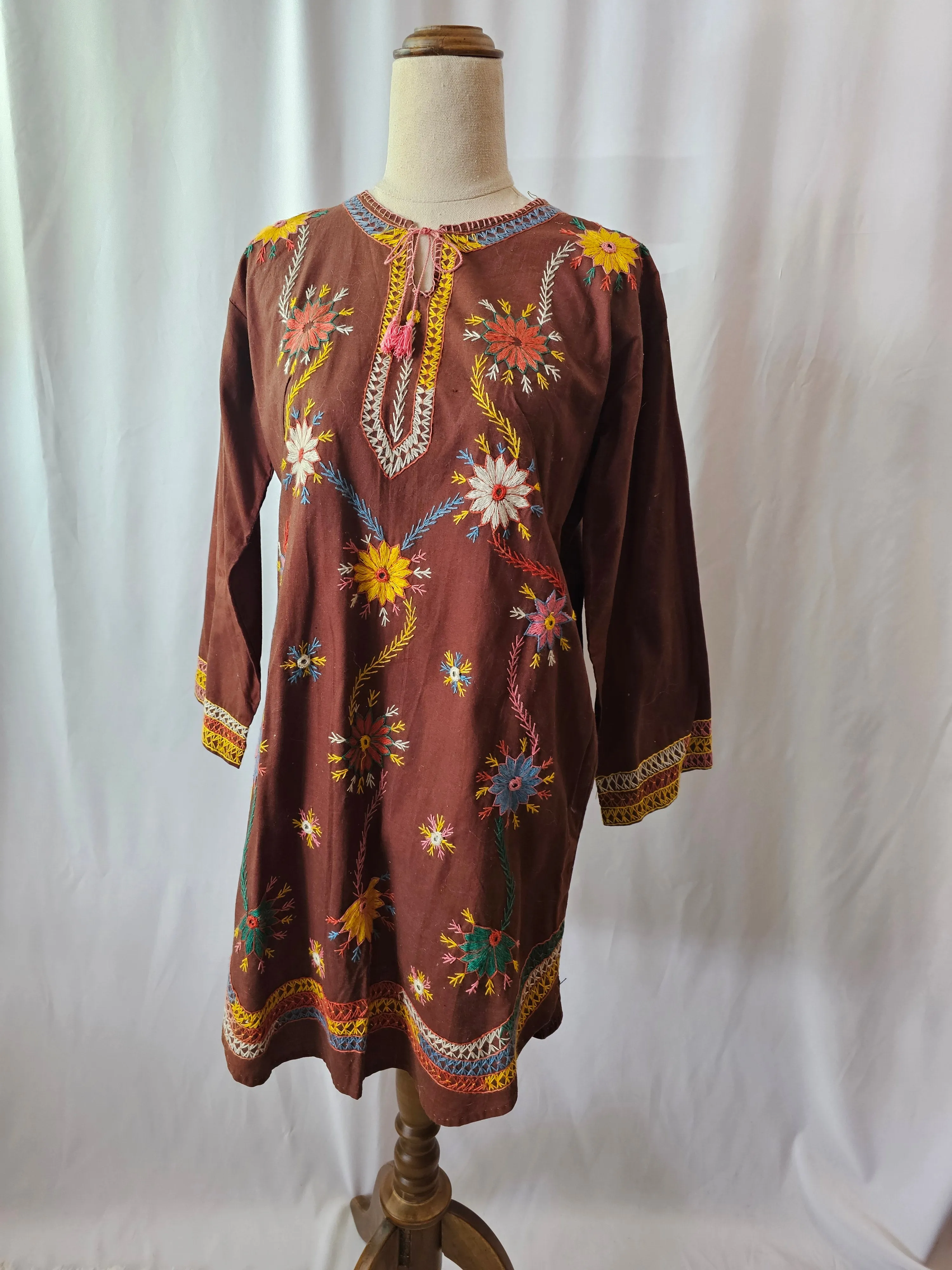 Cotton embroidered Tunic dress S