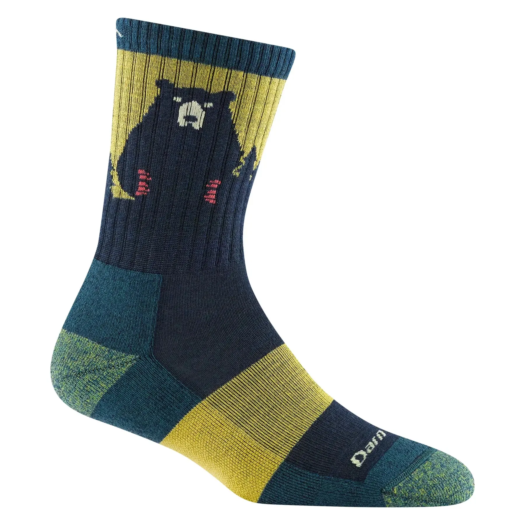 Darn Tough 1970 Women's Bear Town Micro Crew Lightweight Hiking Sock - Dark Teal