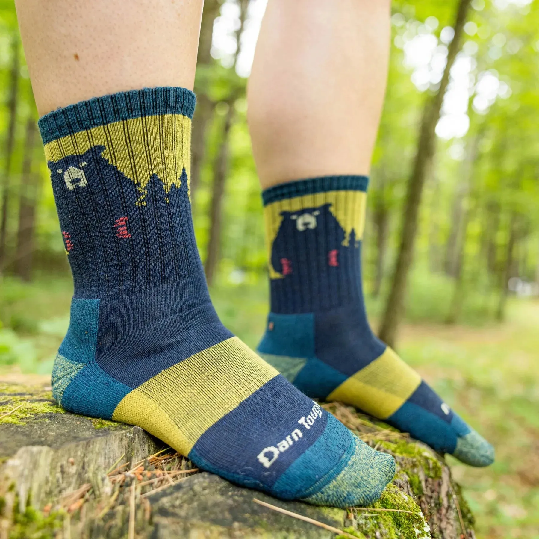 Darn Tough 1970 Women's Bear Town Micro Crew Lightweight Hiking Sock - Dark Teal