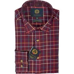 Diamond Check Shirt | 80% Cotton 20% Wool