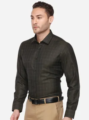 Duck Green Checked Regular Fit Formal Shirt | Greenfibre