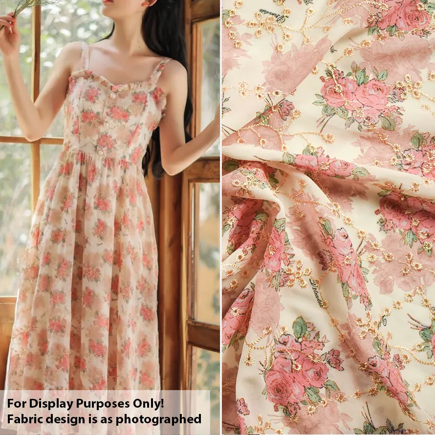 Embroidered Floral Print Chiffon Sample Book