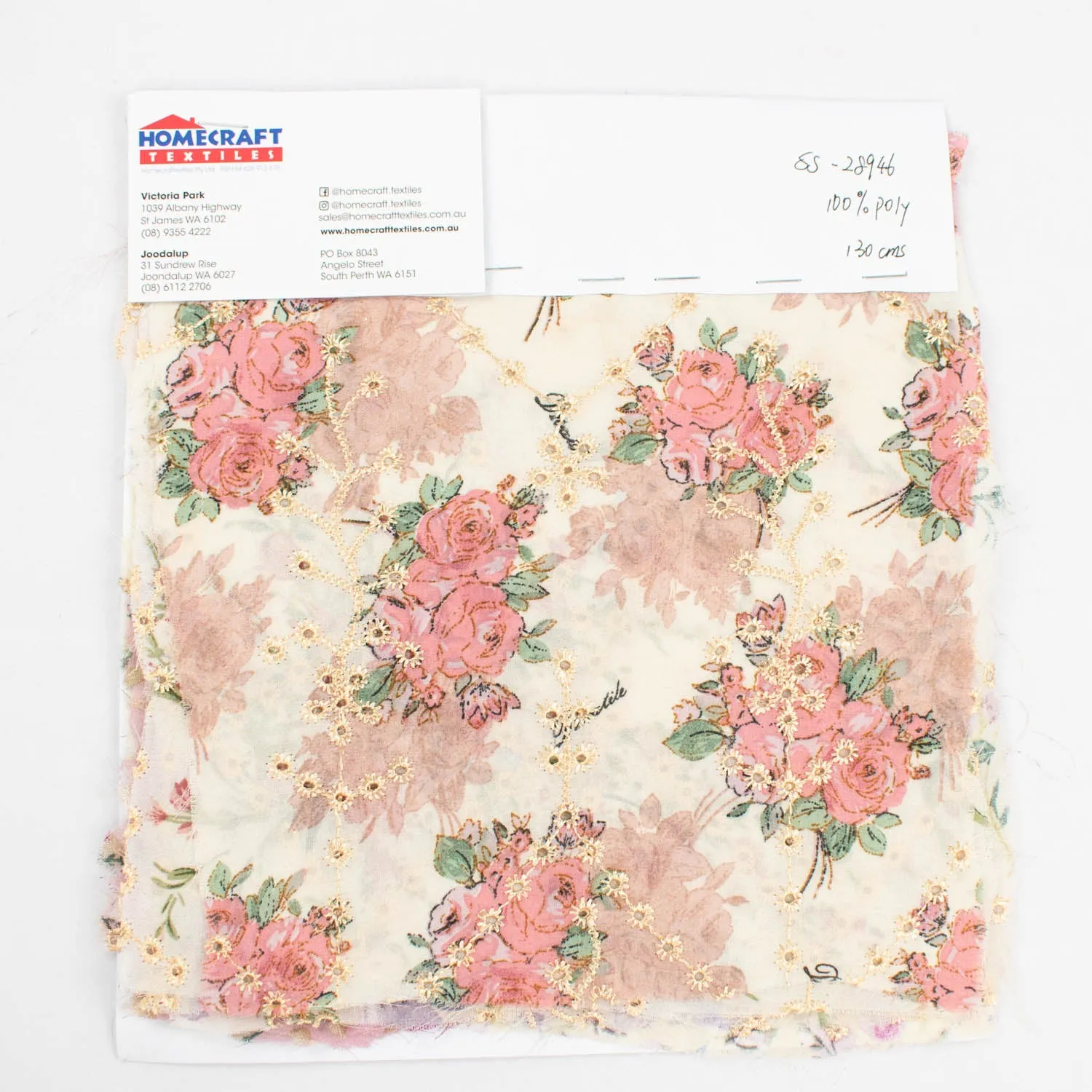 Embroidered Floral Print Chiffon Sample Book