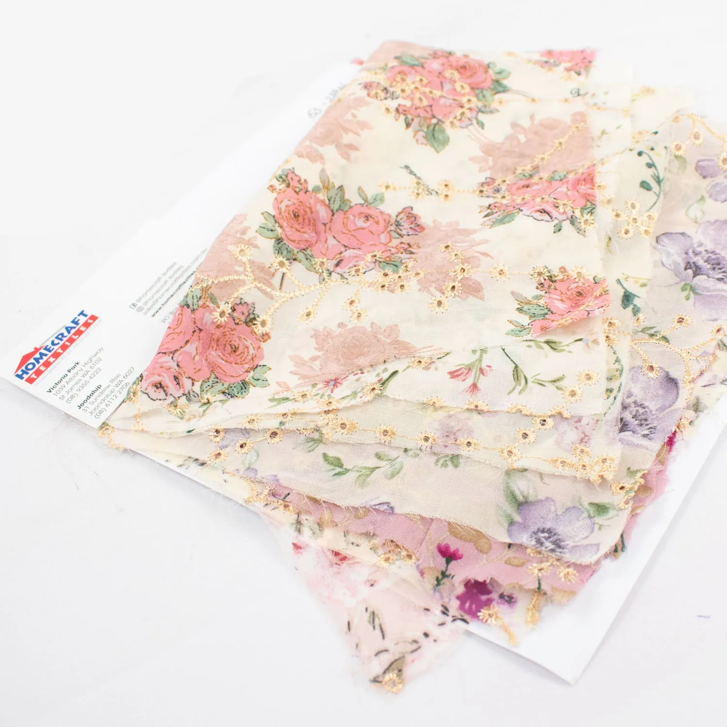 Embroidered Floral Print Chiffon Sample Book