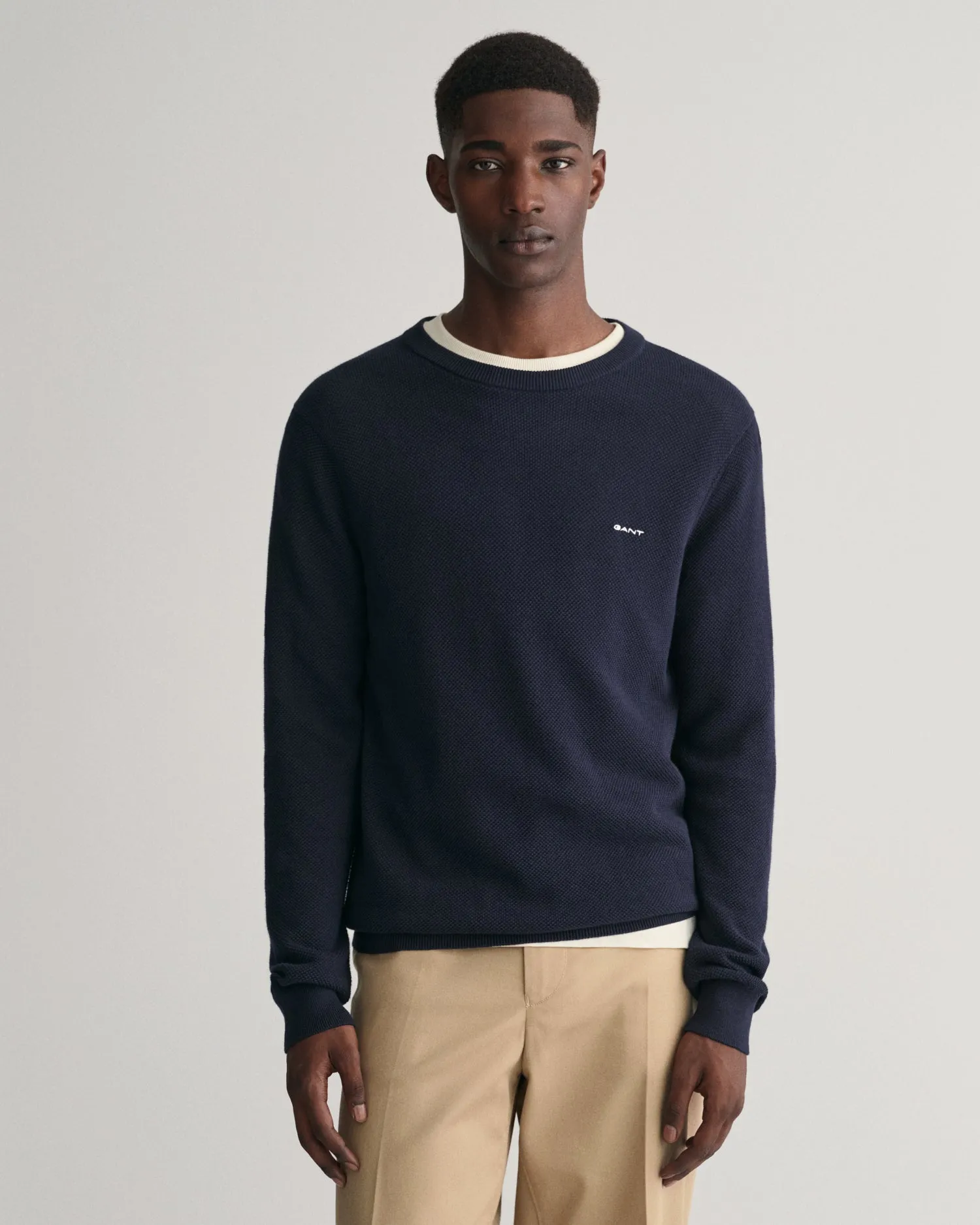 GANT Cotton Pique Crew Neck Jumper