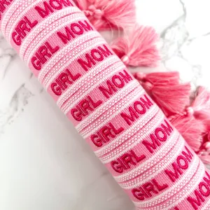 Girl Mom Embroidered Bracelet