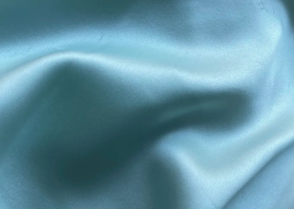 Gleaming Iced Jade Silk Satin Charmeuse