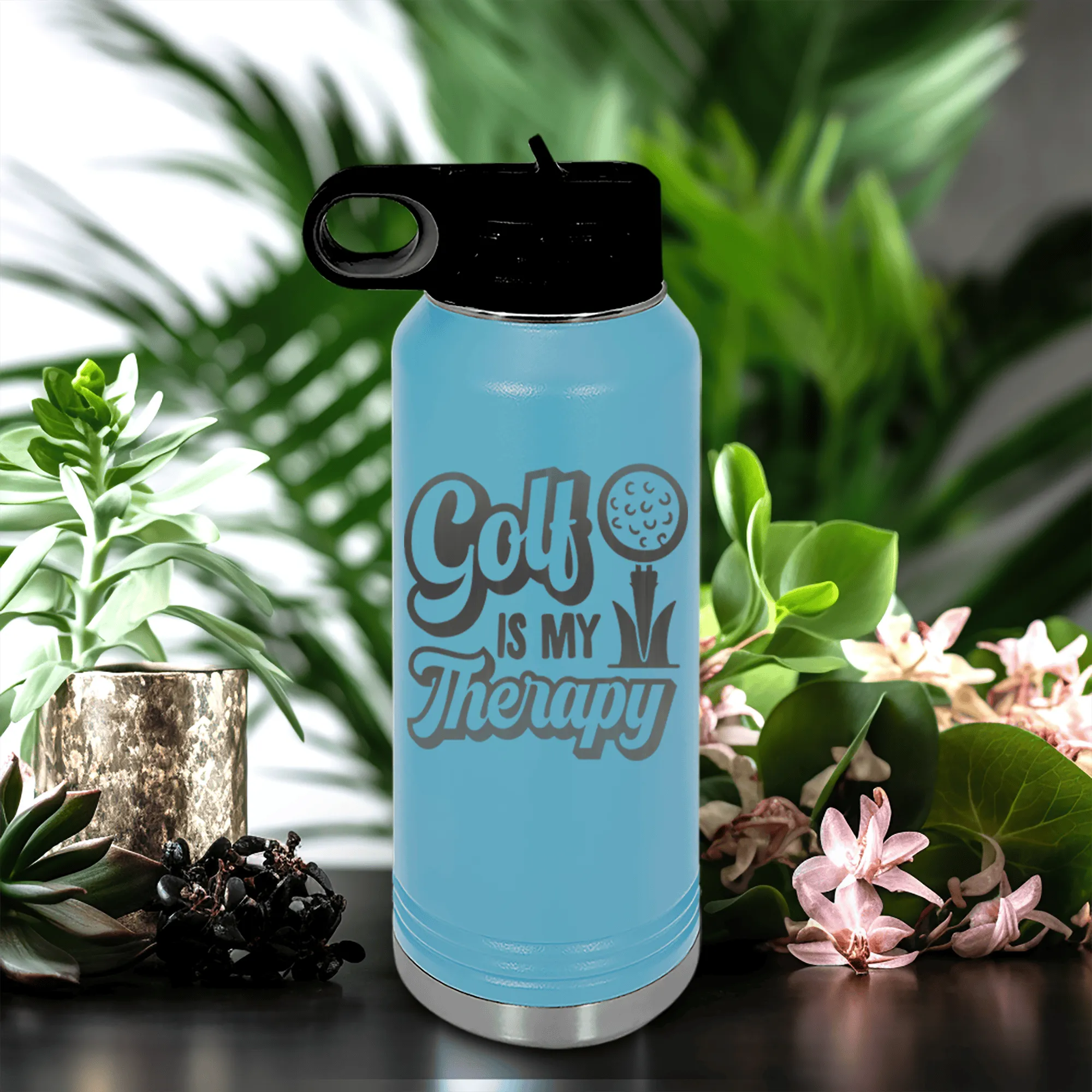 Golf Is My Therapy Water Bottle