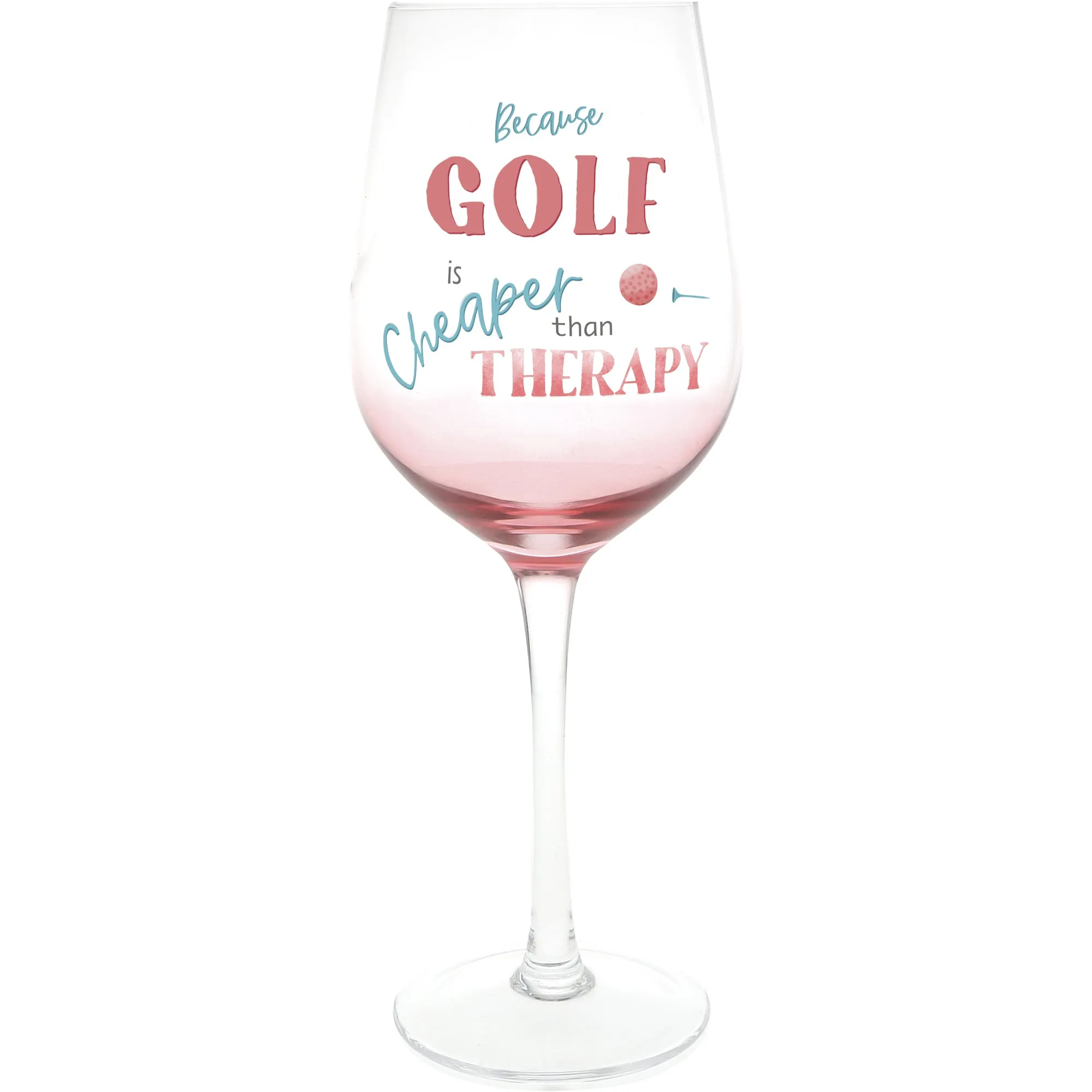 Golf Therapy 16 oz Stemmed Wine Glass