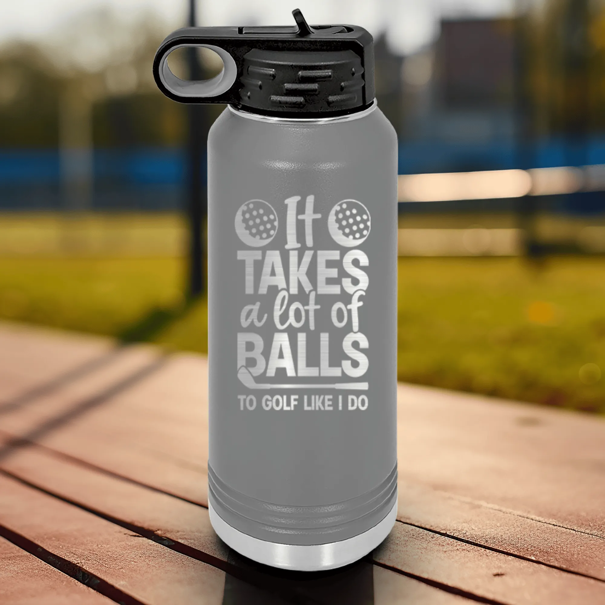 Golfing Takes Balls Water Bottle