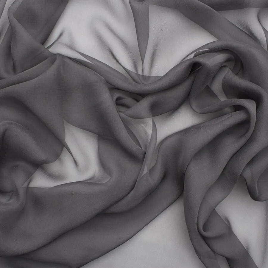 Grey Silk Chiffon