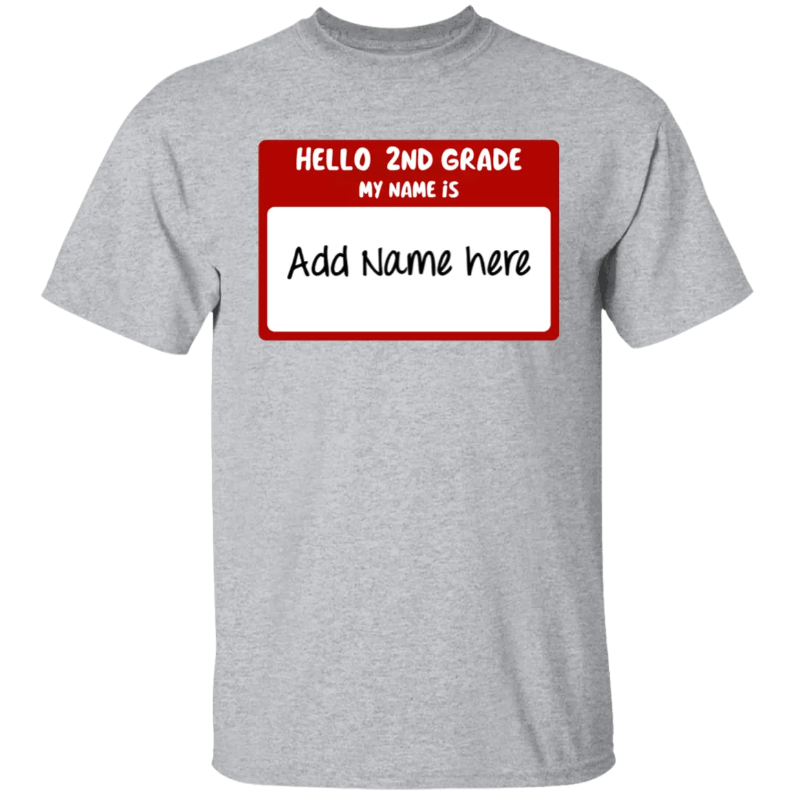 Hello 2nd Grade Youth 100% Cotton T-Shirt