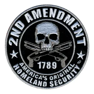 Hot Leathers PPV1008 2nd Amendment America's Original Homeland Security Hook Back 4" x 4" Patch