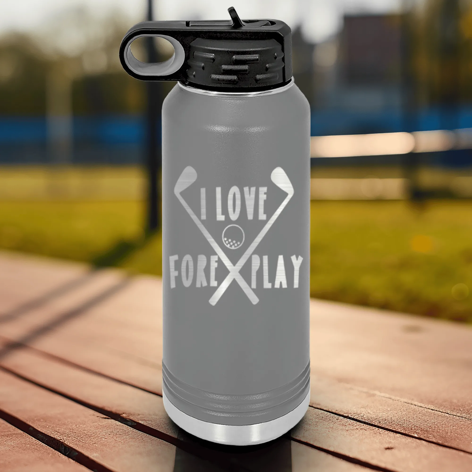 I Love Foreplay Water Bottle