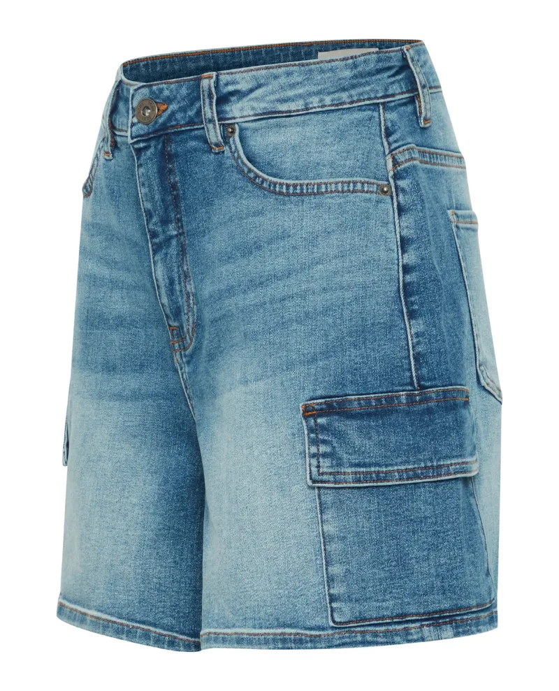 Ichi Twiggy Denim Cargo Shorts