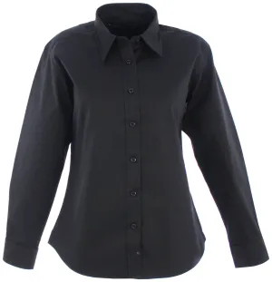 Ladies Pinpoint Oxford Full Sleeve Shirt | Black