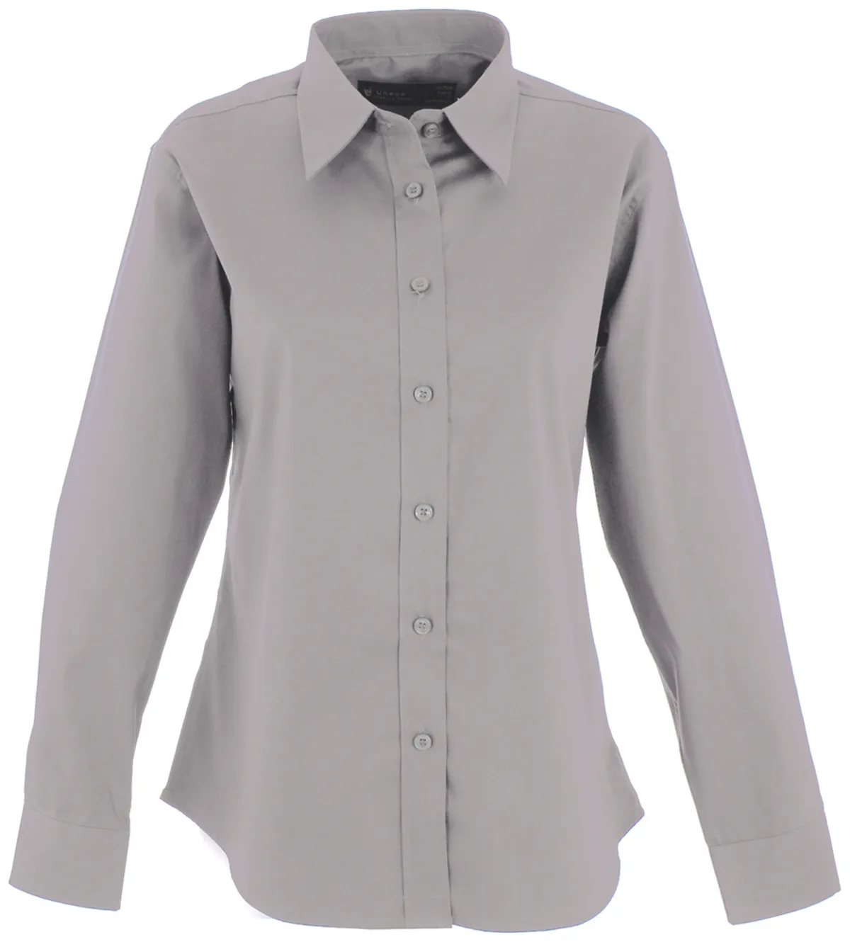 Ladies Pinpoint Oxford Full Sleeve Shirt | Silver Grey