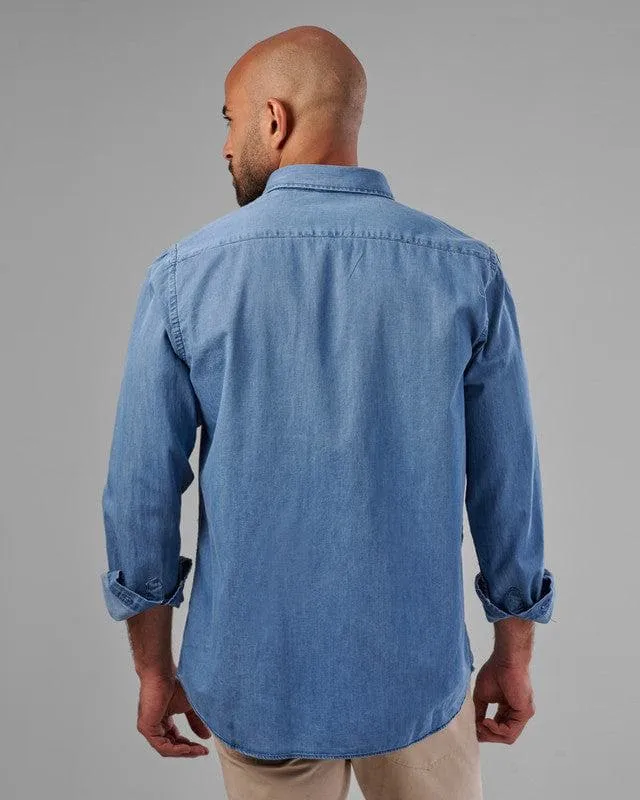 LONG SLEEVE DENIM SHIRT - JEANS