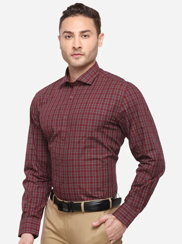 Mahendi Checked Regular Fit Formal Shirt | JadeBlue