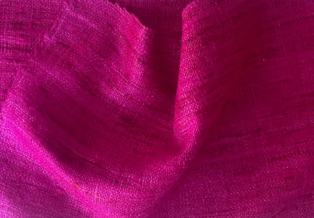 Marvelous Magenta Slubby Raw Silk Tussah (Made in India)