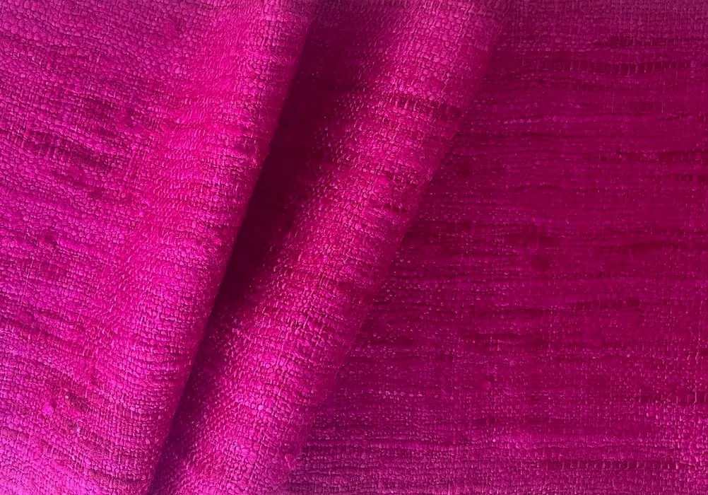 Marvelous Magenta Slubby Raw Silk Tussah (Made in India)