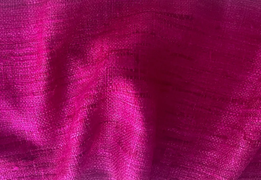 Marvelous Magenta Slubby Raw Silk Tussah (Made in India)