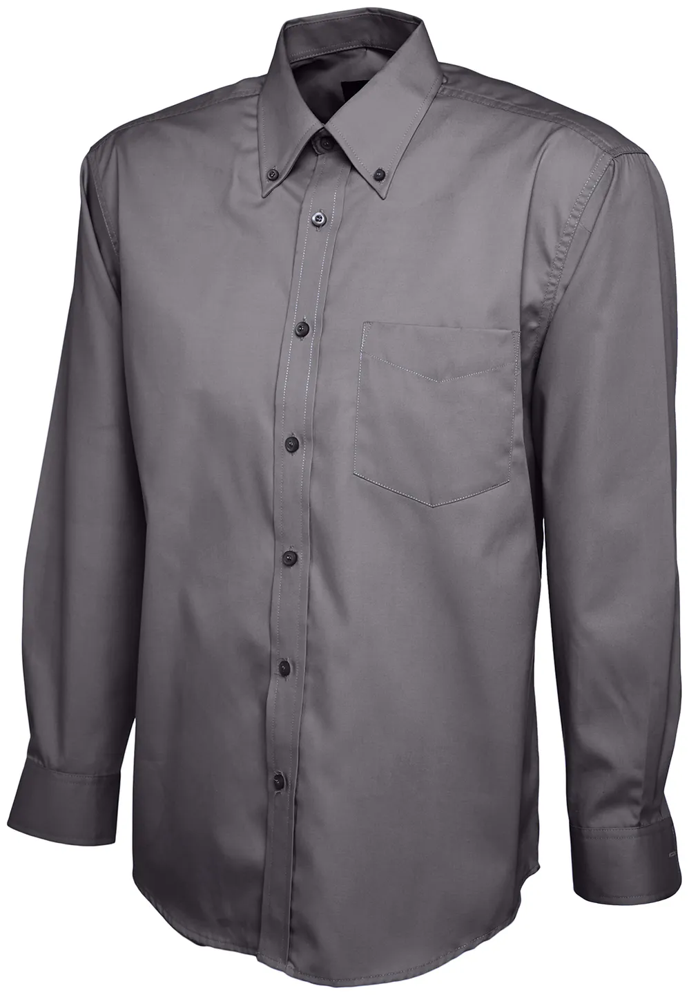 Mens Pinpoint Oxford Full Sleeve Shirt | Charcoal