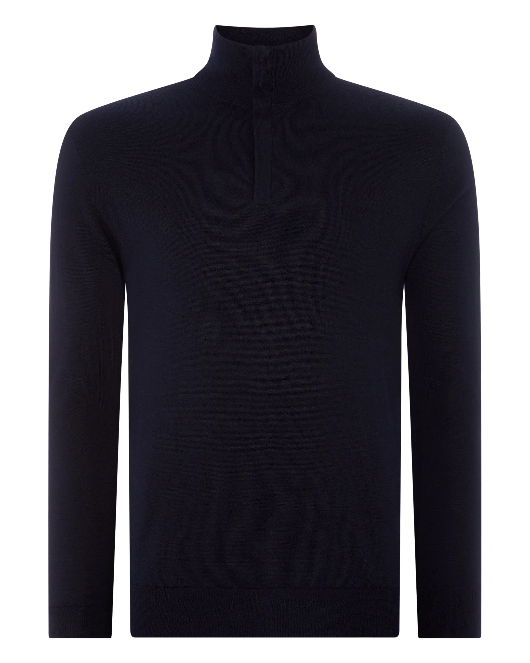 Men's Regent Fine Gauge Cashmere Half Zip Jumper Navy Blue