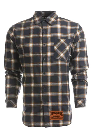 NAVY & ORANGE — UNISEX FLANNEL