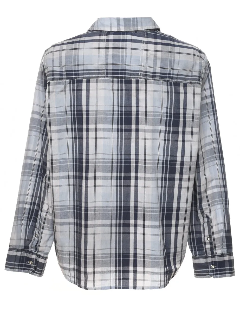 No Boundaries Grey Checked Shirt - XL