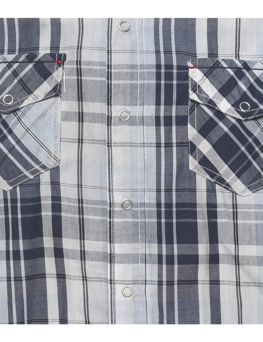 No Boundaries Grey Checked Shirt - XL