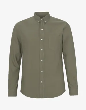 Organic Button Down Shirt - Dusty Olive