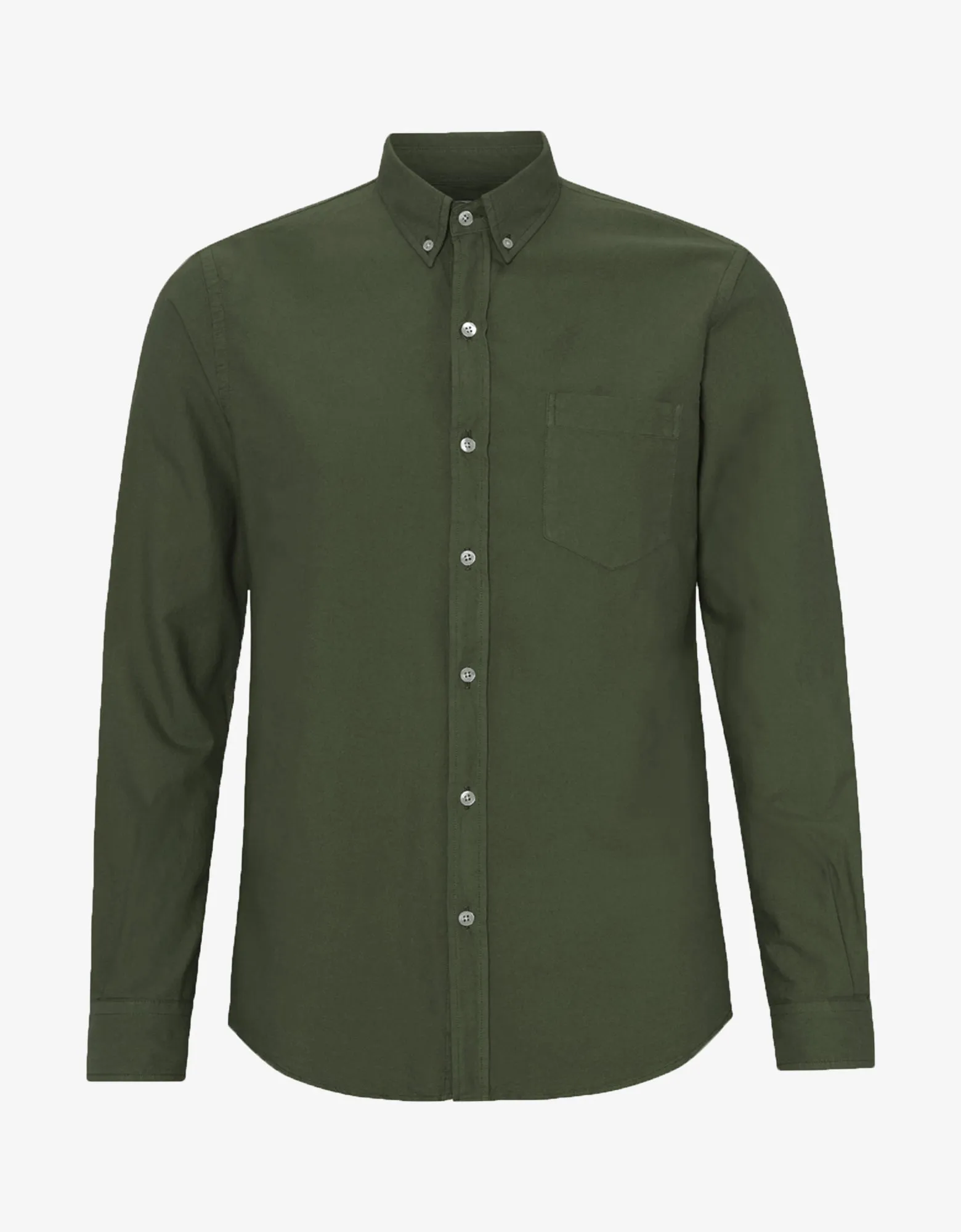 Organic Button Down Shirt - Seaweed Green