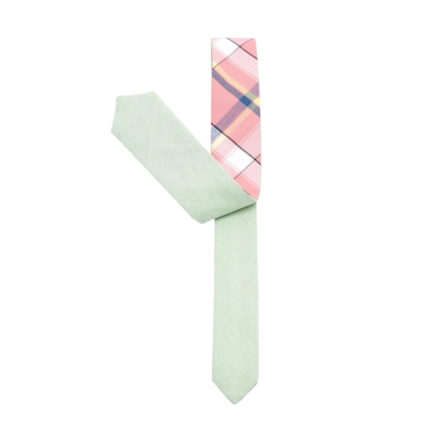 Peppermint Reversible Cotton Necktie