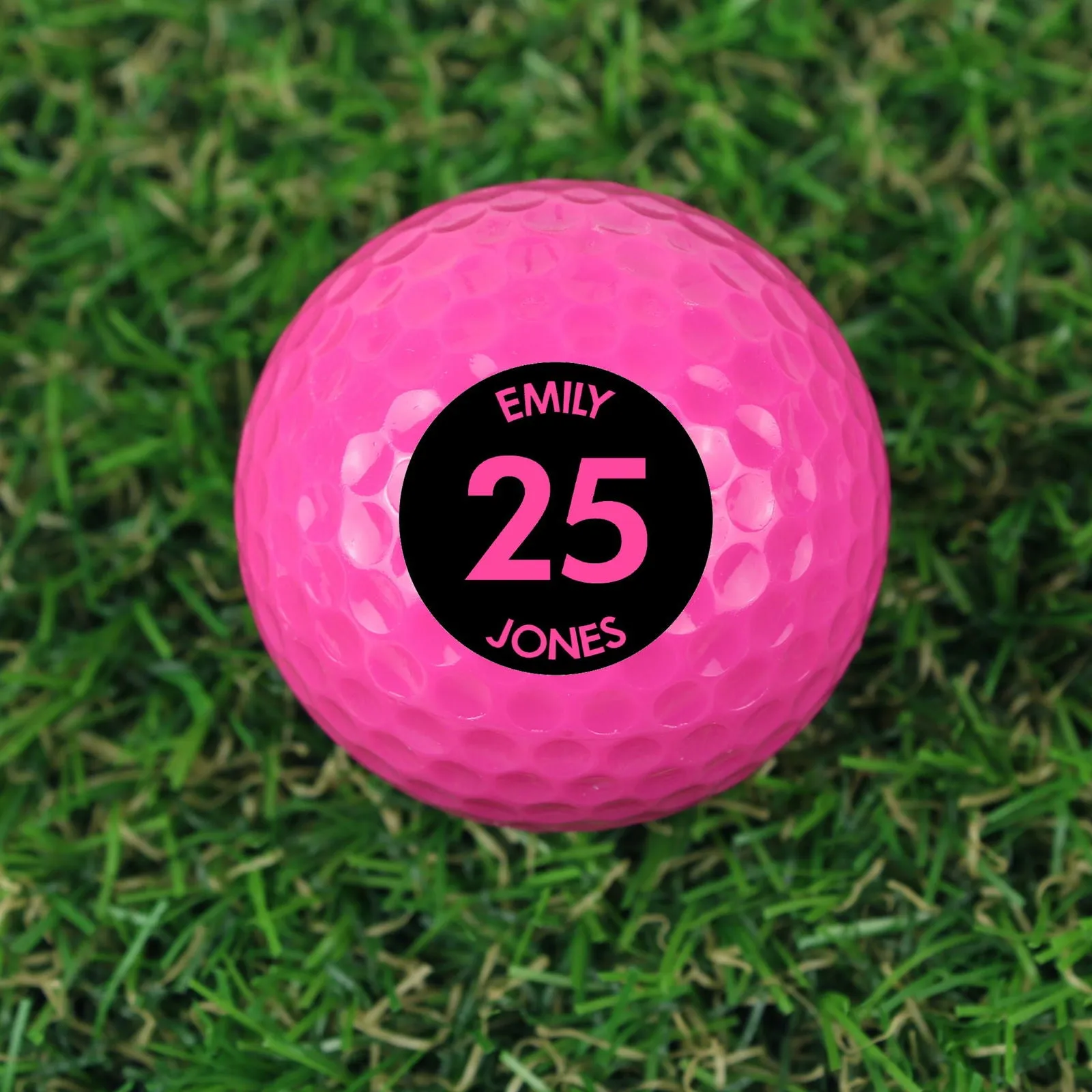 Personalised Big Age Pink Golf Ball